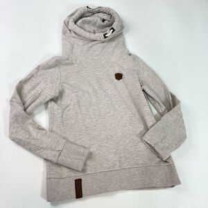 Naketano Sweater Hoodie Womens Medium  Long Sleeve Cowl Neck Pullover cabincore